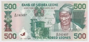 SIERRA LEONE 1998 500 Leones Kai Londo Fishing Boats UNC Paper Money 19697 - Imagen 1 de 2
