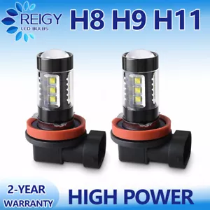 2Pcs LED Fog/Driving Bulbs H8 H16 H11 Fog Light White 6000K High Power Lamp 200W - Picture 1 of 11