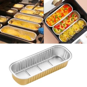 Set of 5 BBQ Pans Aluminum Foil Air Fryer Baking Tray Tin Foil Pans Grilling Box - Picture 1 of 9