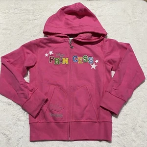 disneyland pink princess zip up girls hoodie size medium - Picture 1 of 6