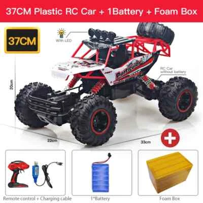 4WD Car with Led Lights Radio Remote Control Cars Trucks Boys Toys Children New - Image 1 of 4