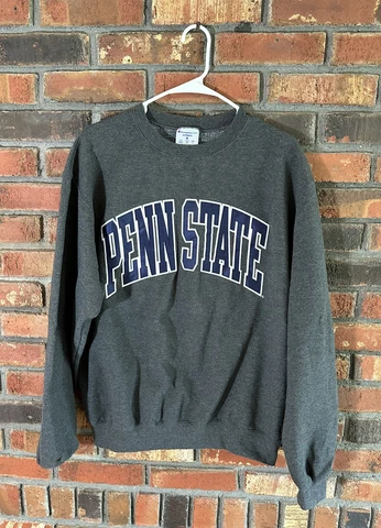 Penn State - Blue - Stitched Letters - Champion Sweatshirt Size Medium PSU Cover