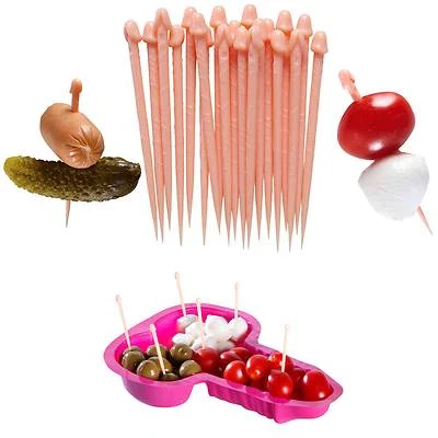 20 Willy Zahnstocher Deko Spieße Cocktail Stäbchen Party Picker Gag Fun Scherz - Bild 1 von 4