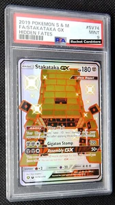 Pokemon Stakataka GX Shiny Holo SV74/SV94 Hidden Fates PSA 9 Mint  - Bild 1 von 2