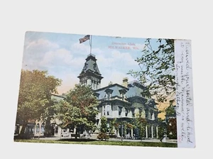 Antigua postal de 1908 Deutscher Club Milwaukee Wis sin dividir enviada por correo - Imagen 1 de 2