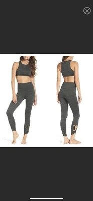 FREE PEOPLE MOVEMENT Moss Jersey Revolve Legging in Green Combo Medium #OB682194 - Image 1 of 4