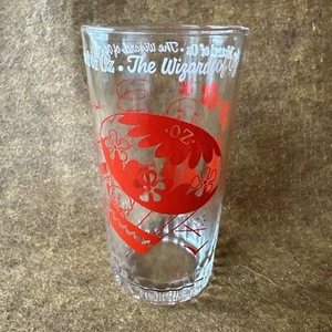 Wizard of Oz Swift OZ Peanut Butter Spread Glass 1950s Red with Faceted Bottom - Picture 1 of 24