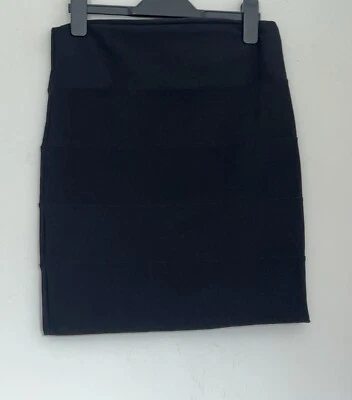 BNWOT Quiz Black Ribbed Zipped Skirt Size 10 - Image 1 of 4