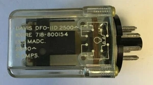 Davis Electric DFO-11D 2500 RELAY 718800154 13.5 MADC 5A - Picture 1 of 2