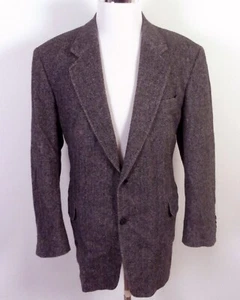 EUC Chereskin Gray Herringbone Tweed Camel Hair Blend Sportcoat Blazer SZ 46 L - Picture 1 of 6