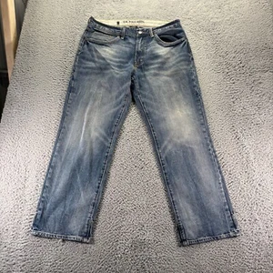 Vintage US Polo Assn Premium Jeans Mens 35x30 Blue Dark Wash Straight Relaxed - Picture 1 of 10