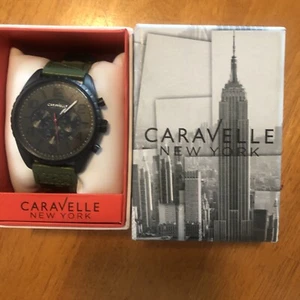 CARAVELLE NEW YORK MENS WRISTWATCH 45B123 NIB CHRONOGRAPH - Picture 1 of 2