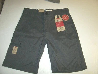 NEW Levi's 511 Slim dark gray sz 10 performance 5 pocket shorts boys youth  - Image 1 of 2