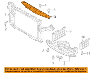 KIA OEM Radiator Core Support-Sight Shield Splash Cover Panel 863613W000 - Picture 1 of 2