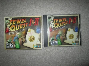 Jewel Quest Solitaire I & II PC game complete CD cover case mint never used - Picture 1 of 3
