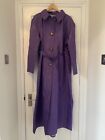 Purple Rubber Mackintosh Rainwear ladies size 18-20 extra large 54” long