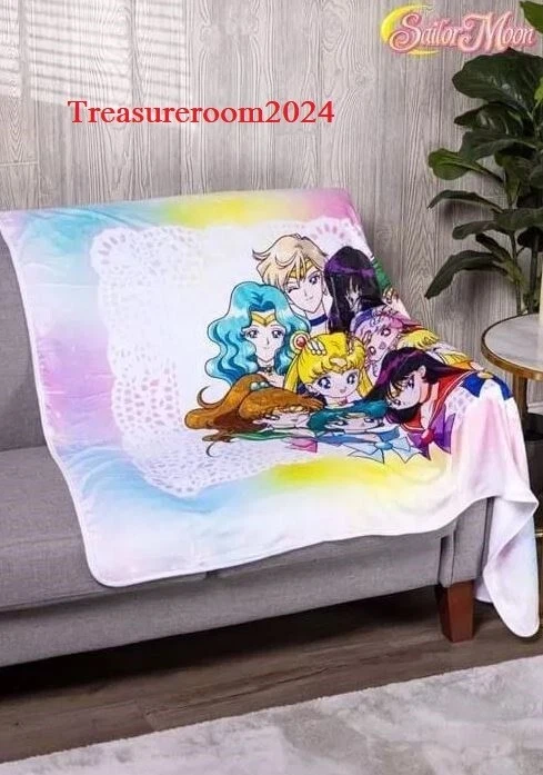 LOUNGEFLY Sailor Moon Sailor Guardians Comfy Throw Blanket 48"X60" LICENSED! NEW!