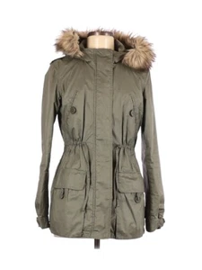 H&M Stylish green jacket with hoodie, Sz M - Picture 1 of 12