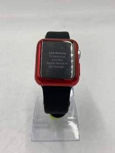 Tylko GPS Apple Watch Series 3 38MM srebrny aluminium czarny pasek sportowy A1858 - Zdjęcie 1 z 11
