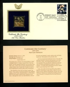 US FDC #3182h PCS / Gold Foil 1998 Washington DC CTC 1900's Ash Can Art Boxing - Picture 1 of 2