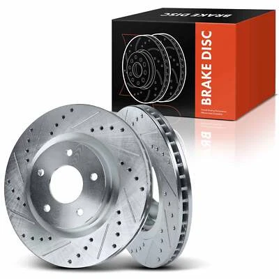 2 piezas de rotores de freno delanteros perforados de 295,7 mm para Nissan Juke 2011-2017 Sentra Foto 1 de 4