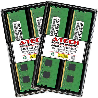 64GB 4x16GB PC5-4800 RDIMM ASUS Pro WS W790-ACE W790E-SAGE SE Memory RAM - Image 1 of 3