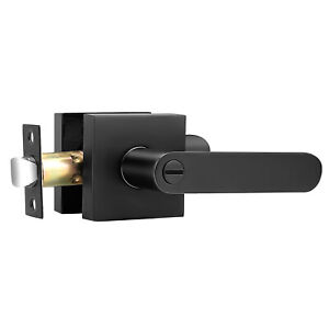 Probrico Square Black Satin Nickel Privacy Door Handles and Passage door Levers