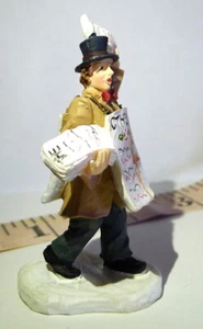 Grandeur Noel Victorian Christmas Village Newspaper Man ExtraFigurine 2002 - Picture 1 of 5