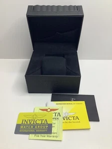 Invicta Reserve Black Watch Wavy Top Empty Box & Papers Only *Read* - Picture 1 of 11