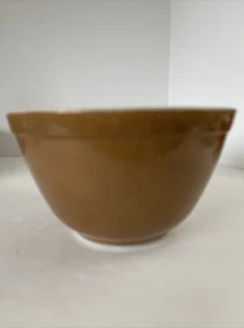 Cuenco mezclador vintage Pyrex 1,5 pintas pequeño marrón anidado #401 utensilios para horno EE. UU. - Imagen 1 de 9