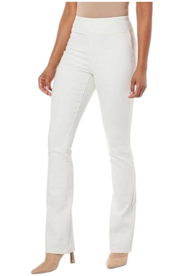 Jean DG2 by Diane Gilman para mujer compacto cómodo corte bootcut marfil Foto 1 de 1