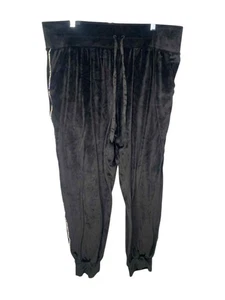 Pantalones Jogger Victoria’s Secret Terciopelo Negro Y2K Logo Bolsillo Talla XXL Estrás - Imagen 1 de 10