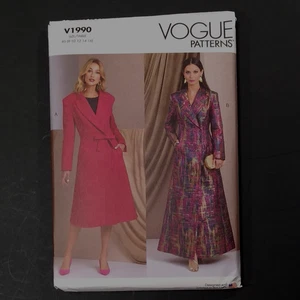 Abrigos Forrados Vogue Patrón V1990 Misses Tallas B5 (8-10-12-14-16) NUEVOS SIN CORTAR 2023 - Imagen 1 de 7