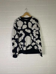 Xl Black And White Tie Dye Nike Embroidered Causal Streetwear Pullover Crew neck - Picture 1 of 8
