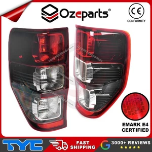 Set Pair LH+RH Tail Light Lamp Gloss Black For Ford Ranger Ute PX 11~22 WILDTRAK - Picture 1 of 7