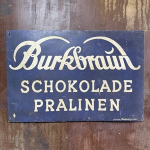 Altes originales Werbeschild - Burkbraun SCKOKOLADE PRALINEN in Cottbus um 1920 - Bild 1 von 13