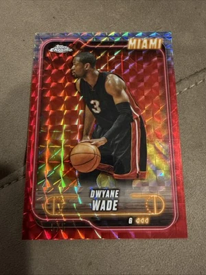 2024 Topps Chrome Dwyane Wade Red Geometric /5 - Image 1 of 2