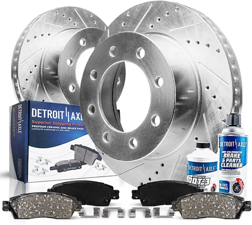 Detroit Axle Front Drilled Brake Rotors + Brakes Pads for 2010 Ford F-250 Foto 1 de 1