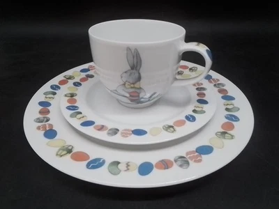 Arzberg Porzellan,3-Teiliges Kaffeegedeck Ostereier,Osterhase,1993 Hanne Türk - Bild 1 von 4