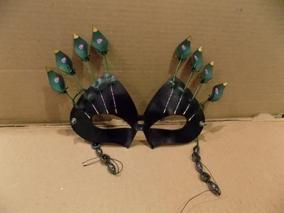 Rare Wendy Drolma Mardi Gras Ball Renaissance Festival Face Mask Leather & Metal - Image 1 of 4