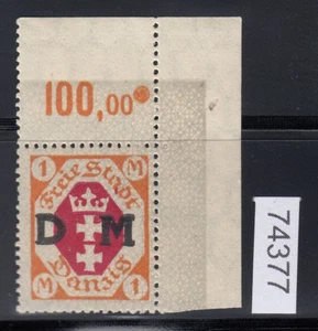 Danzig Dienst 1921 Mi.Nr. D 11 ** Eckrand - Bild 1 von 1