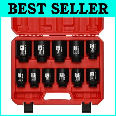 1/2" Drive Large Impact Socket Set, 6 Pt, SAE, CR-MO - Image 1 of 4