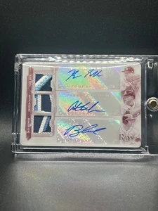 2020 Topps Triple Thread Triple Auto 1/1 Snell, Meadows, Lowe - Picture 1 of 2