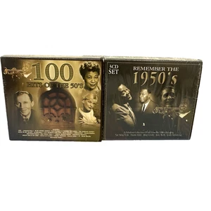 Lot (2) Hits Of The 50's time CD Box Set, Cole, Martin, Lewis, Clooney, Day+ - Picture 1 of 4