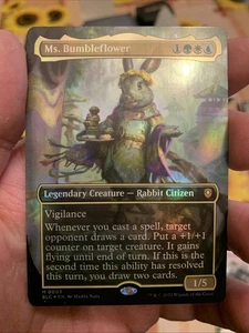 BORDERLESS Ms. Bumbleflower BLC 0003 BLOOMBURROW Commander Rabbit MTG - Picture 1 of 1