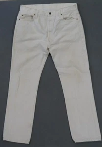 VA07417 **LEVI'S** JEANS DE PIERNA RECTA HECHOS EN EE. UU. 38X34 (msr 35"x34") BLANCO - Imagen 1 de 6