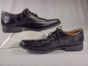 Clarks Collection Derby Dress Shoes Mens 11.5 M Black Leather 22261 - Picture 1 of 14