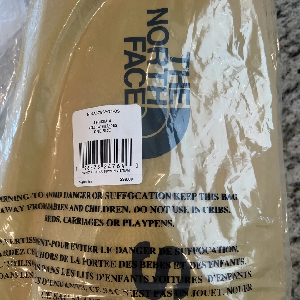 The North Face Sequoia 4 Car Camping Beach 4 Person 3 Season Tent - Yellow Silt - Image 1 of 4