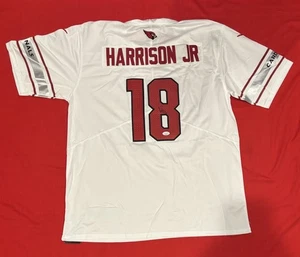 Marvin Harrison Jr Arizona NFL Autographed Signed Custom Football Jersey JSA - Picture 1 of 4