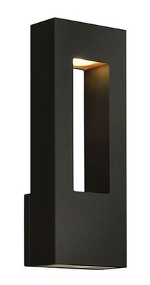 Hinkley Lighting 1648-LED Atlantis 16" Tall Outdoor Wall Sconce - Black - Image 1 of 4